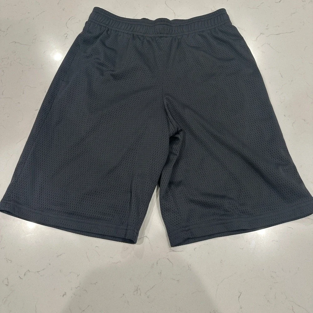 Champion C9 Womens Mesh Athletic Shorts Gray Elastic Waist Gym Running Large